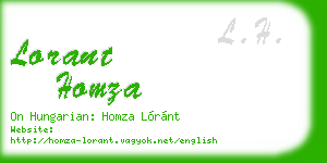 lorant homza business card